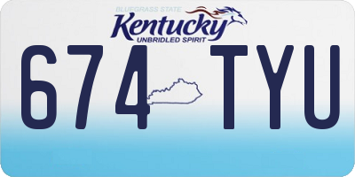 KY license plate 674TYU