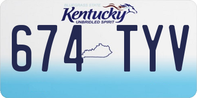 KY license plate 674TYV