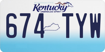 KY license plate 674TYW