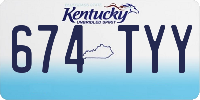 KY license plate 674TYY