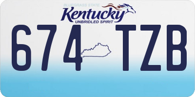 KY license plate 674TZB
