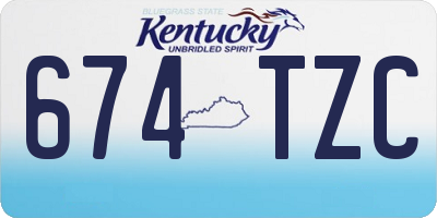 KY license plate 674TZC