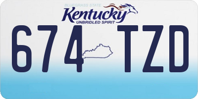 KY license plate 674TZD