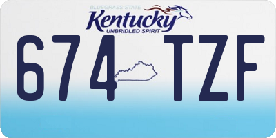 KY license plate 674TZF