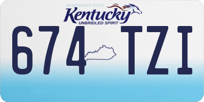KY license plate 674TZI