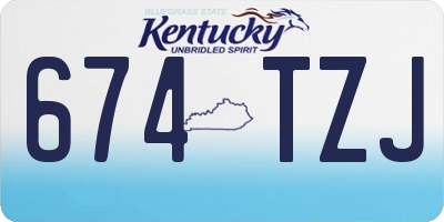 KY license plate 674TZJ