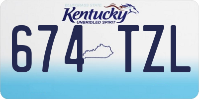 KY license plate 674TZL