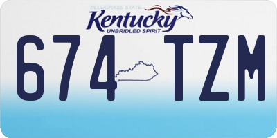 KY license plate 674TZM