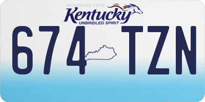 KY license plate 674TZN