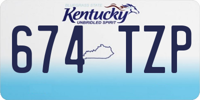 KY license plate 674TZP