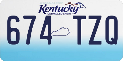 KY license plate 674TZQ