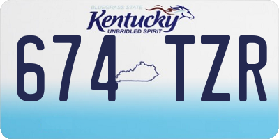 KY license plate 674TZR