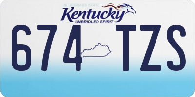 KY license plate 674TZS