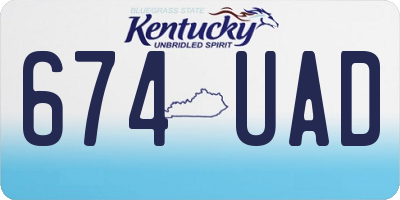 KY license plate 674UAD
