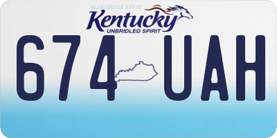 KY license plate 674UAH