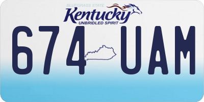 KY license plate 674UAM