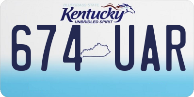 KY license plate 674UAR
