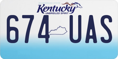 KY license plate 674UAS