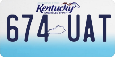 KY license plate 674UAT