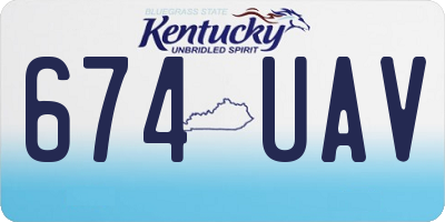 KY license plate 674UAV