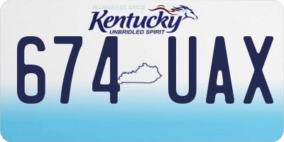 KY license plate 674UAX
