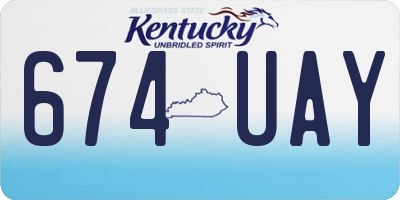 KY license plate 674UAY
