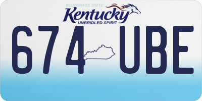 KY license plate 674UBE