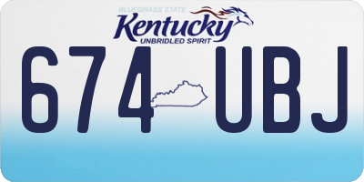 KY license plate 674UBJ