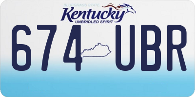 KY license plate 674UBR