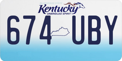 KY license plate 674UBY
