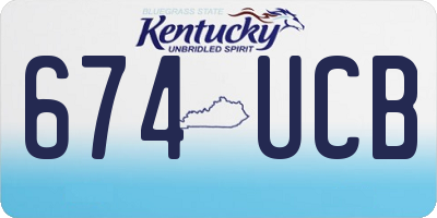 KY license plate 674UCB