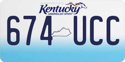 KY license plate 674UCC