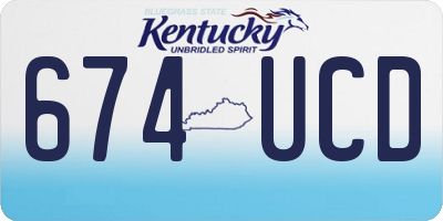 KY license plate 674UCD