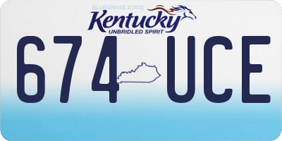 KY license plate 674UCE