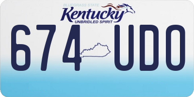 KY license plate 674UDO