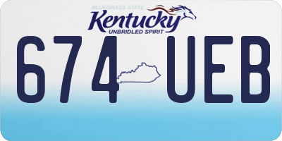 KY license plate 674UEB