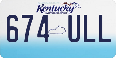 KY license plate 674ULL
