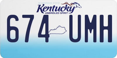 KY license plate 674UMH