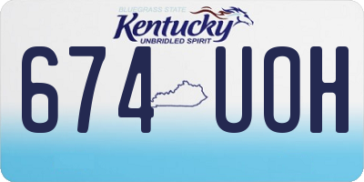 KY license plate 674UOH