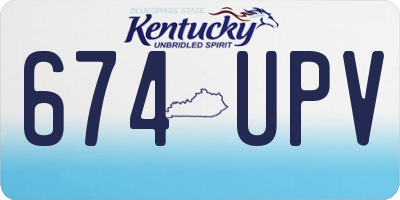 KY license plate 674UPV