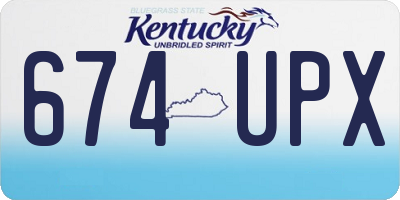 KY license plate 674UPX