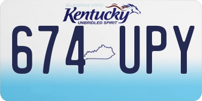 KY license plate 674UPY