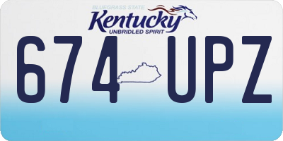 KY license plate 674UPZ