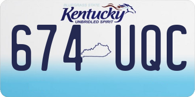 KY license plate 674UQC