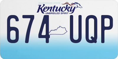 KY license plate 674UQP