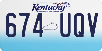 KY license plate 674UQV