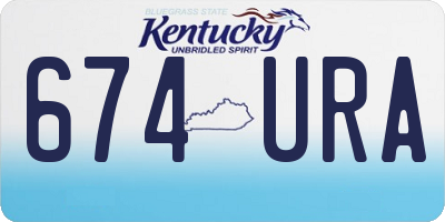 KY license plate 674URA