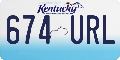 KY license plate 674URL