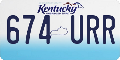 KY license plate 674URR