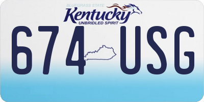 KY license plate 674USG